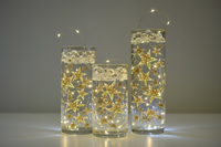 Étoiles scintillantes dorées "flottantes" avec option guirlande lumineuse - Décorations de vase - Dispersion de table