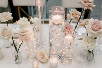 80 perles et pierres précieuses "flottantes" en or rose clair sans trou Jumbo et décorations de vase de tailles assorties + comprend des gels d'eau transparents pour faire flotter les perles