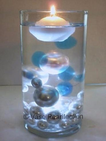 Floating Blue Translucent Gels Color Accents- Fills 1 Gallon of the Floating Gels for Your Vases