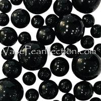 Perles noires « flottantes » - décorations de vase sans trou Jumbo/tailles assorties