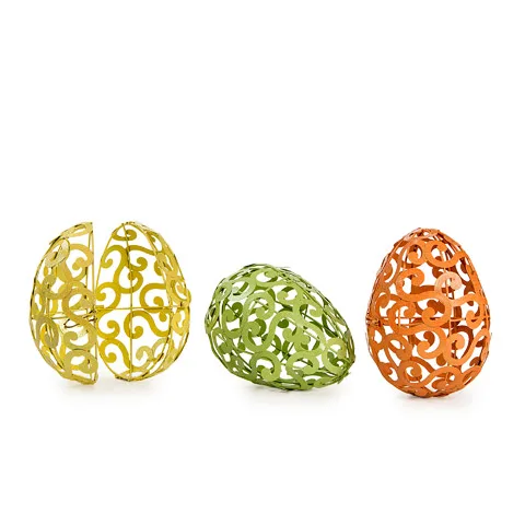 *Clearance* Lavender Scroll Glitter Egg - X Jumbo - For Easter Decorations